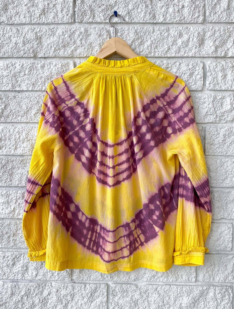 Raquel Allegra Victorian Ruffle Blouse - Acid Light