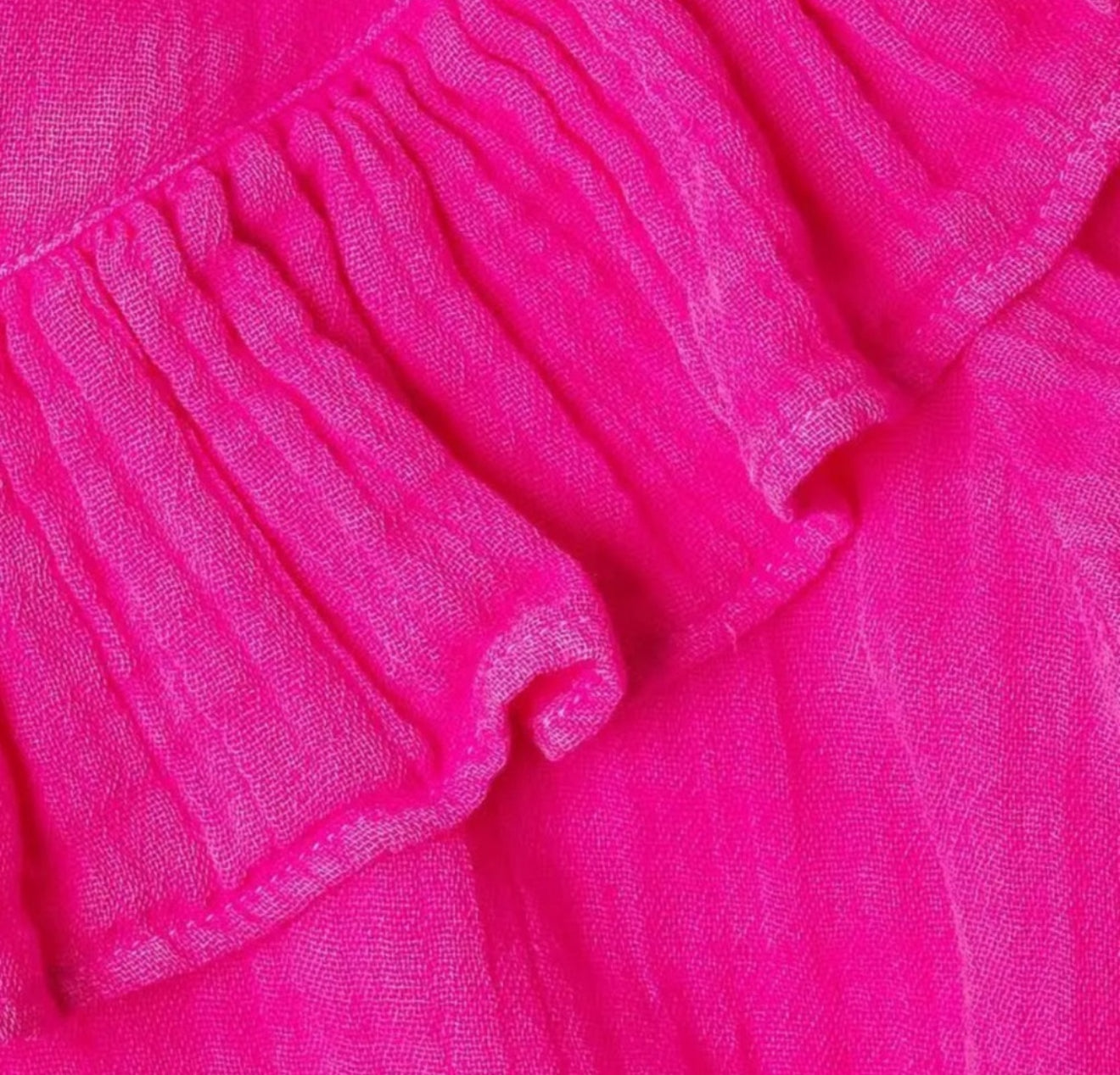 LoveShackFancy Elania Top - Flirty Fuchsia
