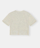 GANNI Fringe Graphic Tee - Egret