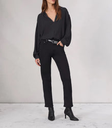 rag & bone Flexi Harlow Straight Jean - Black