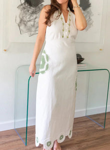 Anna Cate Molly Maxi Dress With Green Crochet