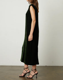 Velvet by Graham & Spencer Kandace Silk Velvet Dress - Fern