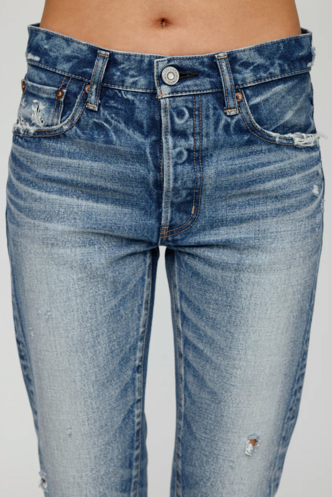 Moussy Vintage Merry Tapered Jeans - Blue