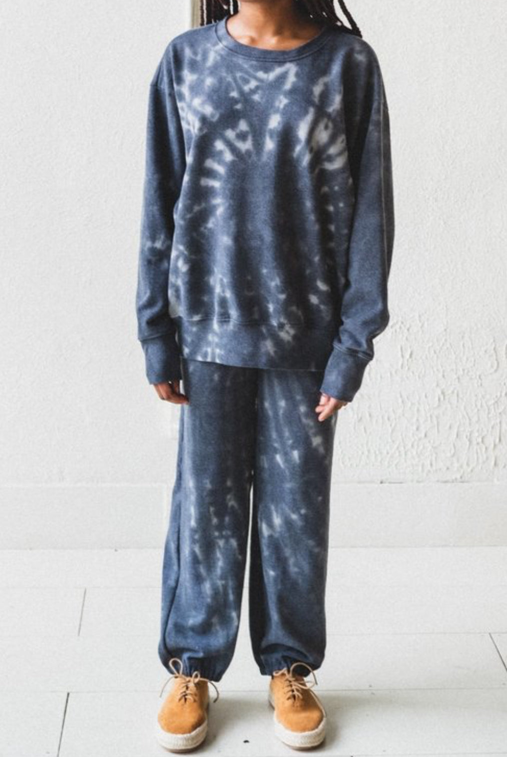 LACAUSA Slater Sweatpants - Smokey Quartz Tie Dye