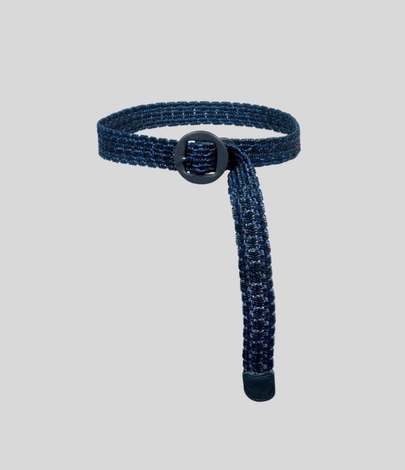 Gavazzeni Cristina Belt In Regenerated Stretch Ribbon - Blue