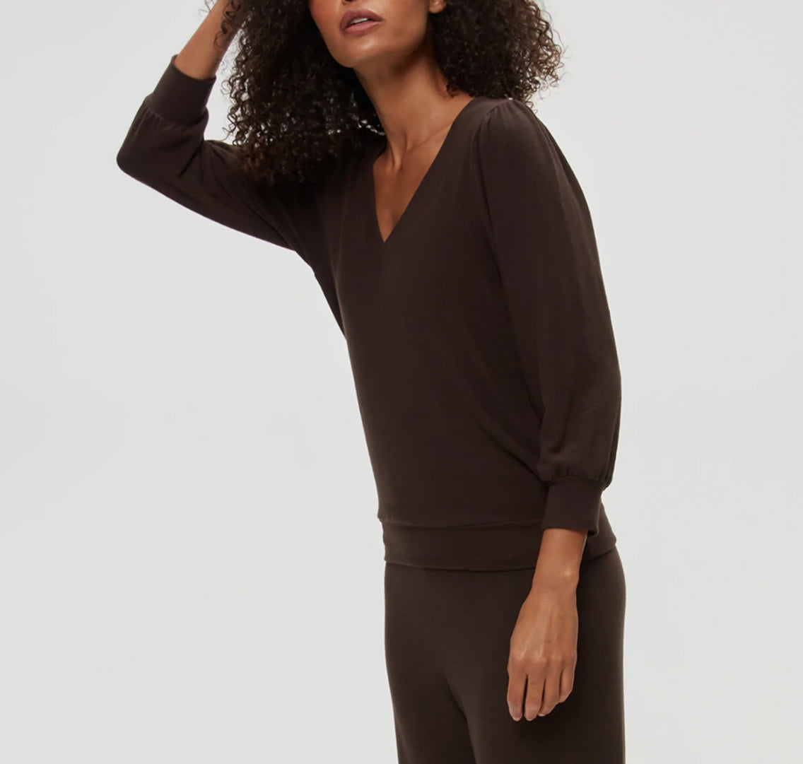 Michael Stars Gabriella V-Neck Top - Java