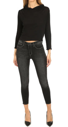 L’Agence Margot High Rise Skinny Jean - Faded Carbon