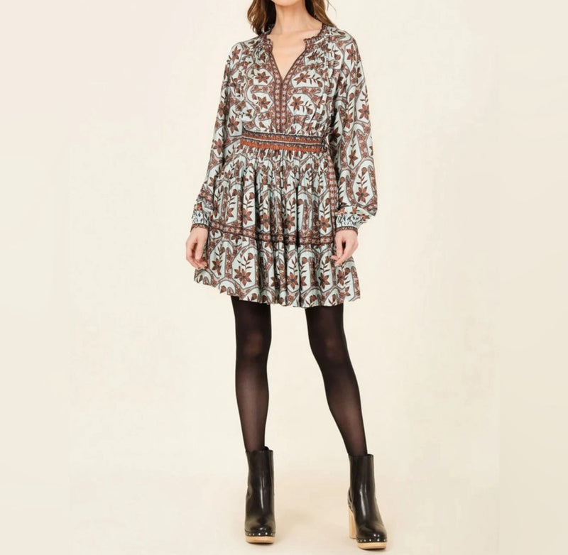 Omika Irma Mini Dress - Remy Sage