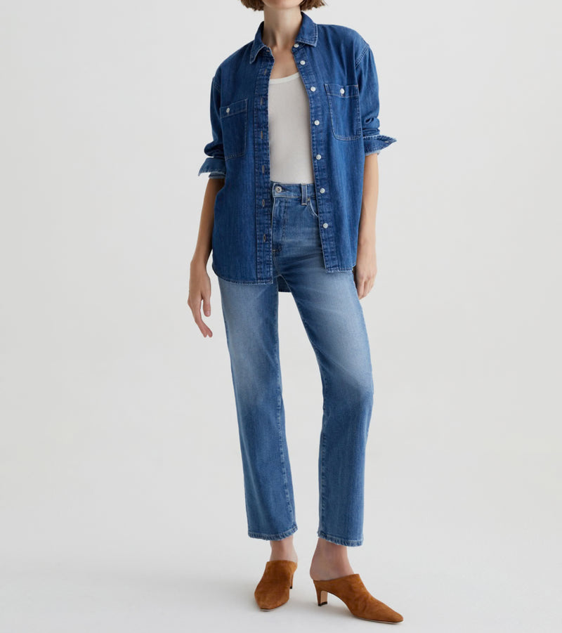 AG Jeans Brinley Mid-Rise Straight - Iris
