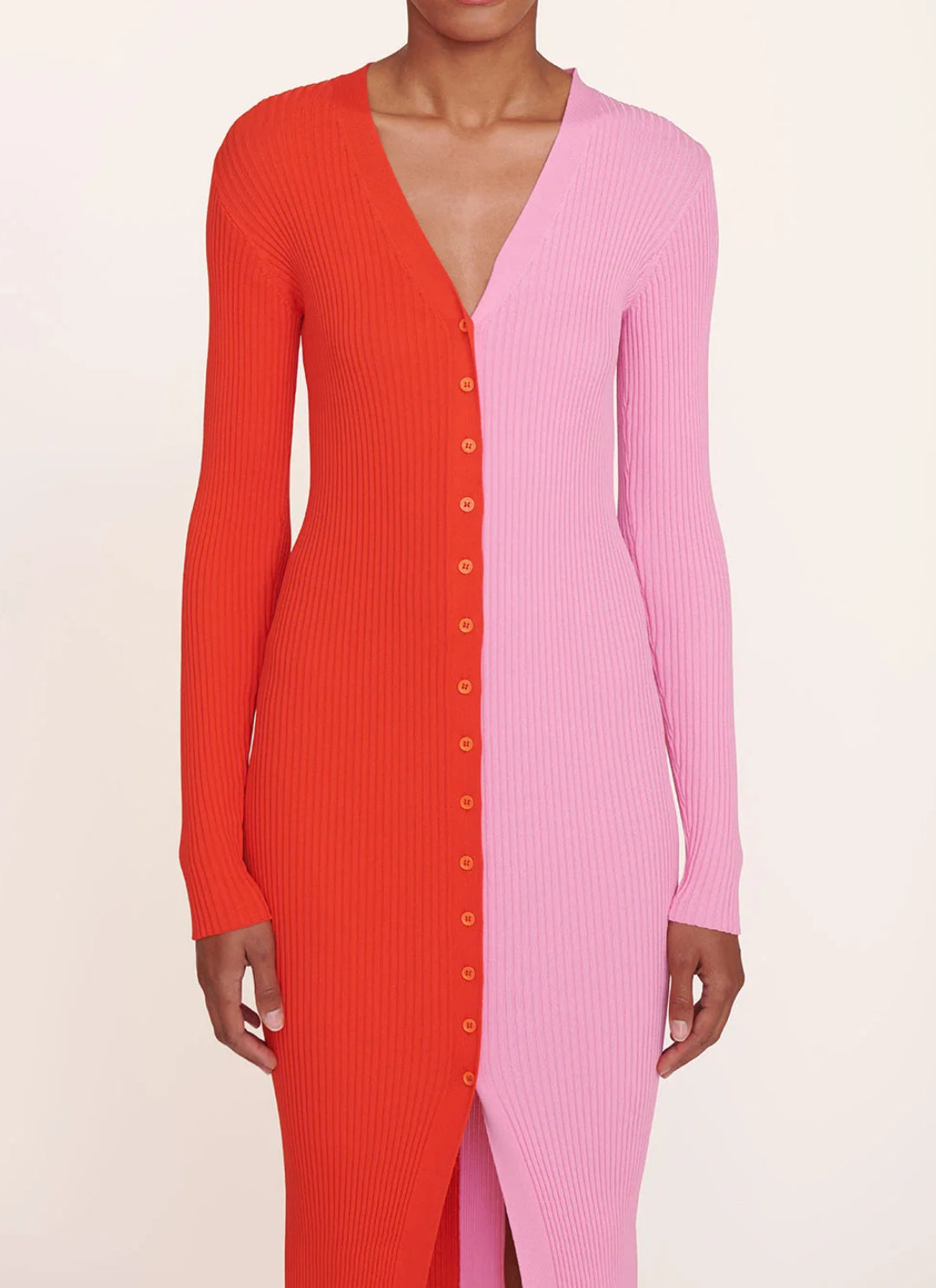 STAUD Shoko Sweater Dress - Poppy Rosebud