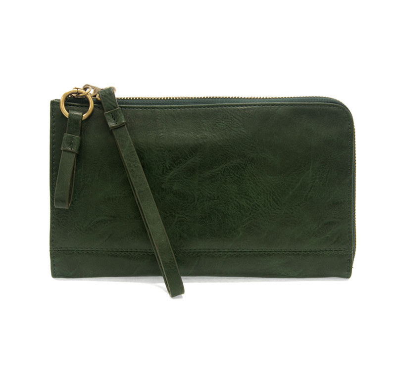 Joy Susan Karina Convertible Wristlet & Wallet - Emerald Green