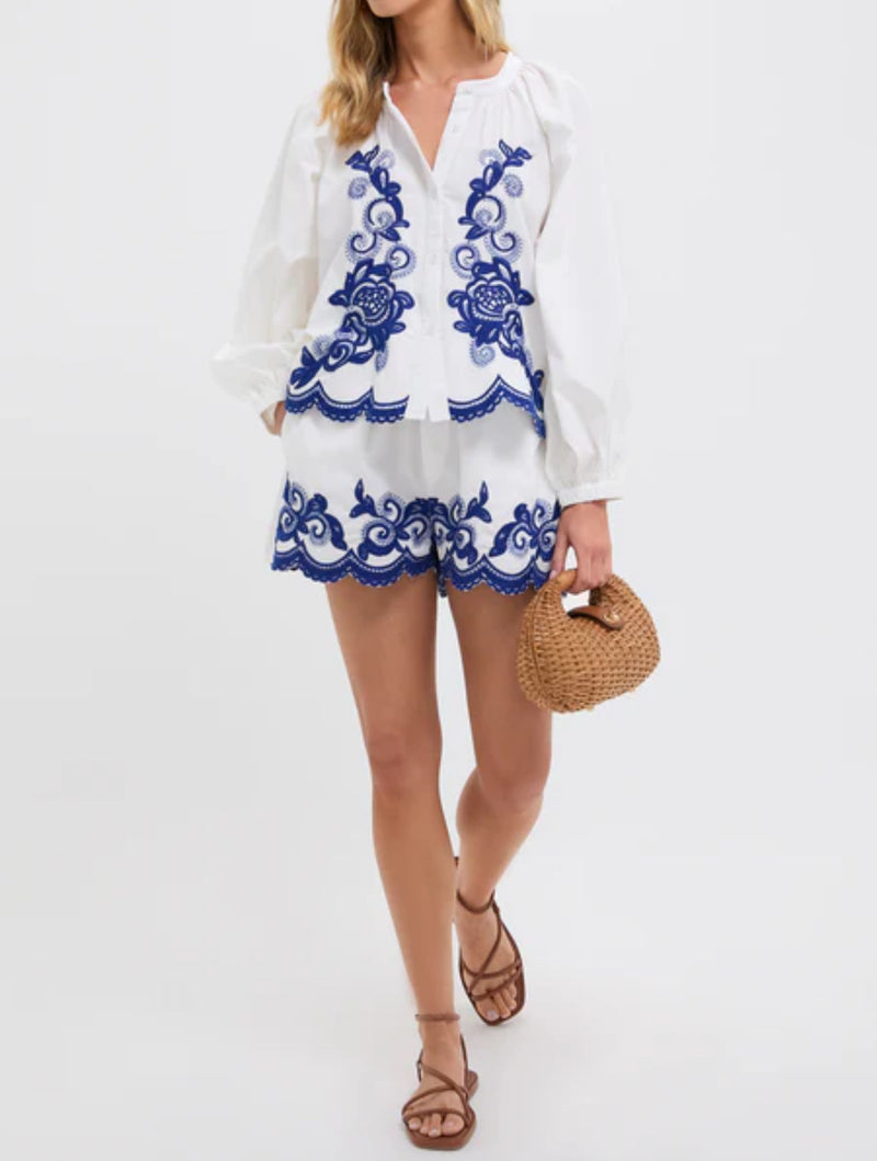 The Shirt by Rochelle Behrens The Navy Detail Minka Shirt