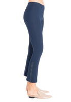 Elaine Kim Tech Stretch Cropped Side Zip Leggings- Mitra - Marine