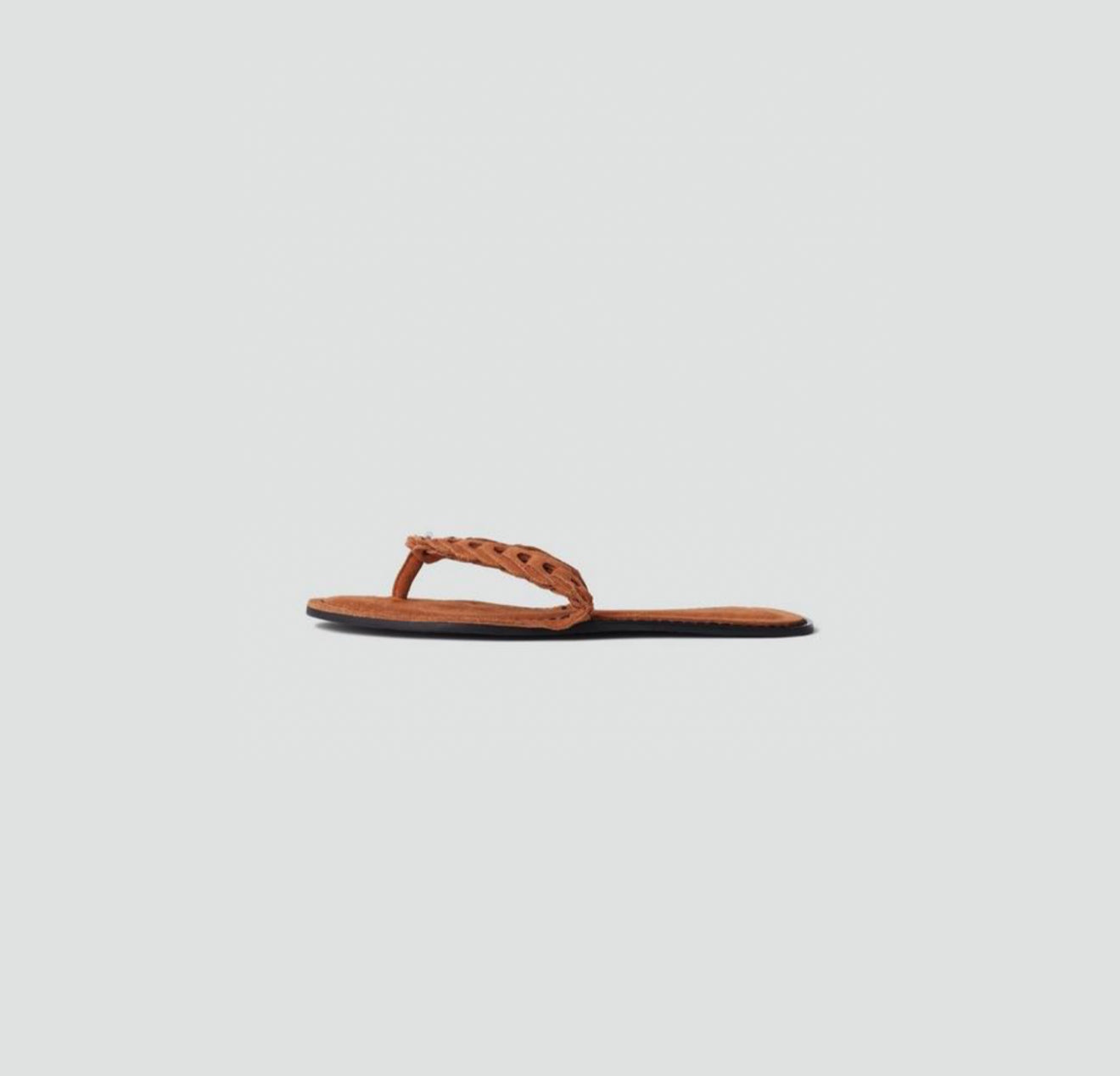 rag & bone Melrose Redwood Suede Thong