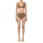 Lauren Manoogian Rib Triangle Bralette - Earth