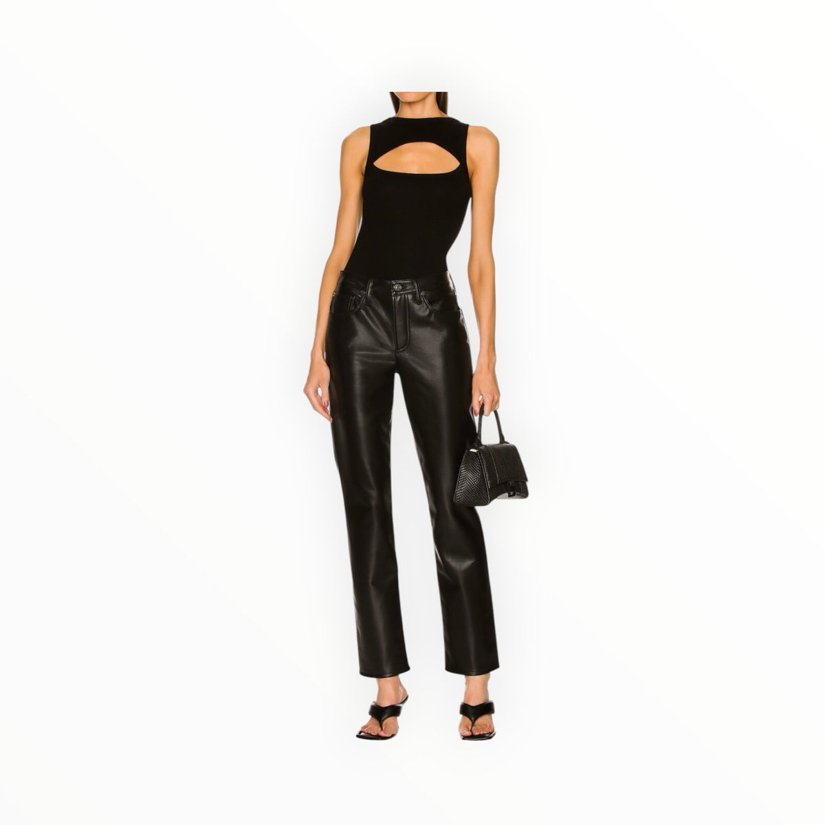Enza Costa Stretch Silk Knit Reversible Halfmoon Tank - Black