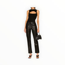 Enza Costa Stretch Silk Knit Reversible Halfmoon Tank - Black