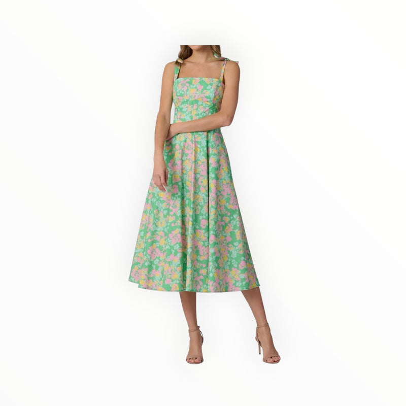 Shoshanna Majorelle Dress - Bright Mint Multi