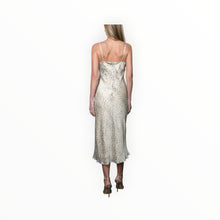 Greylin Cassandra Animal Midi Slip Dress - Taupe/Blue