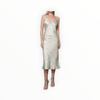 Greylin Cassandra Animal Midi Slip Dress - Taupe/Blue