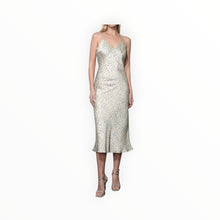 Greylin Cassandra Animal Midi Slip Dress - Taupe/Blue