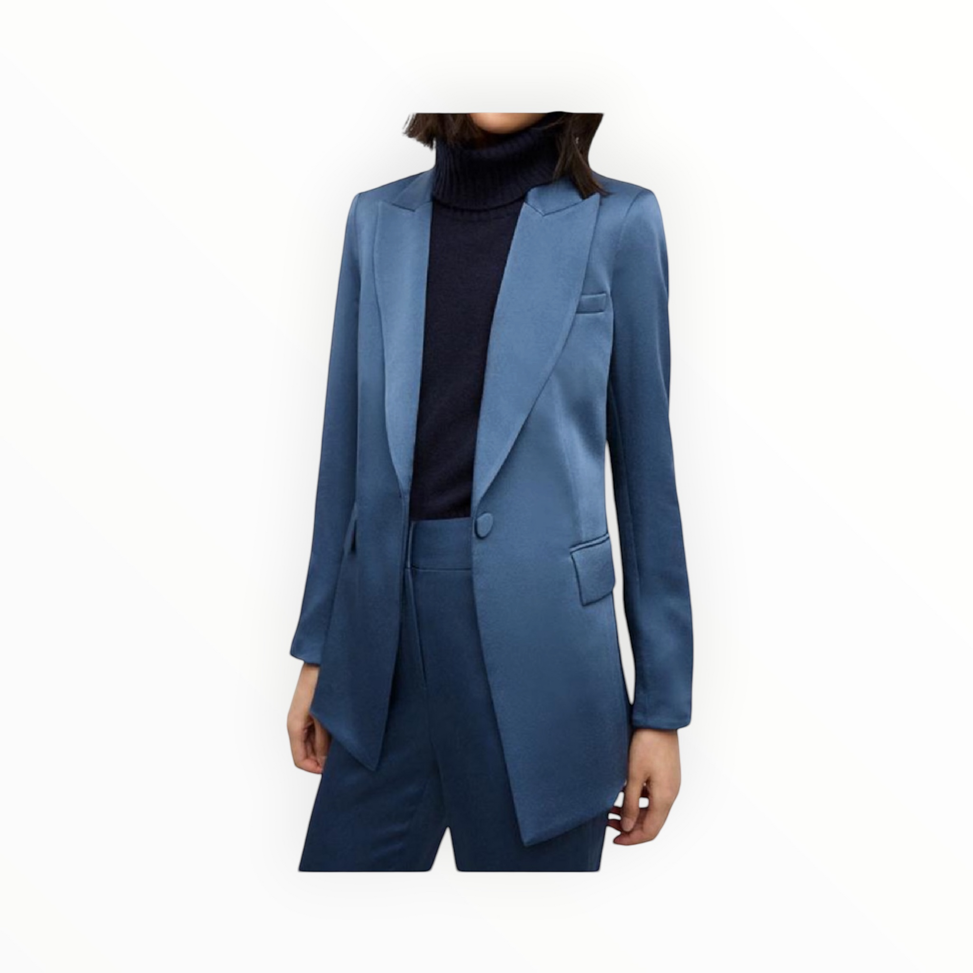 Veronica Beard Long and Lean Dickey Jacket - Blue Stone