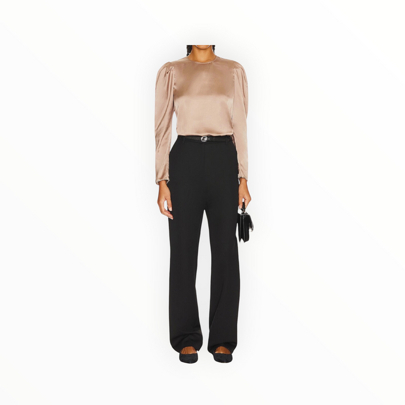 Frame Draped Femme Blouse - Mocha
