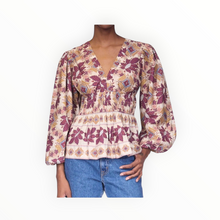 Cara Cara Emmery Top - Retro Floral Turtledove