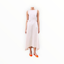 Beatrice .b Flared Dress Of Poplin With Elastic & Laces - White