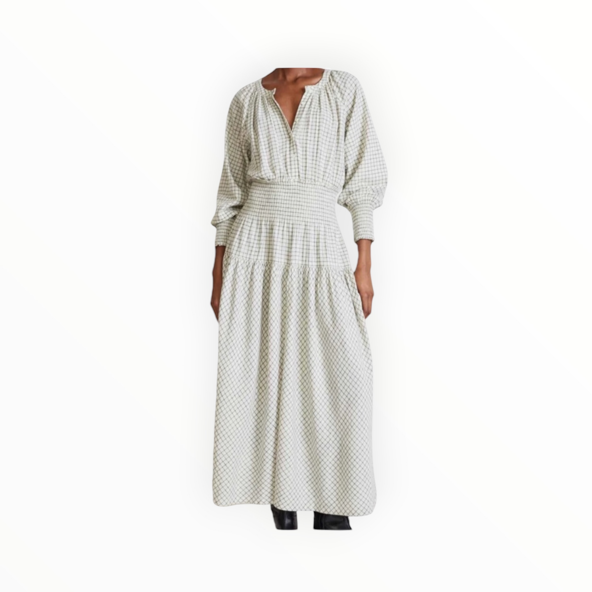Apiece Apart La Ventura Dress - Cream Check