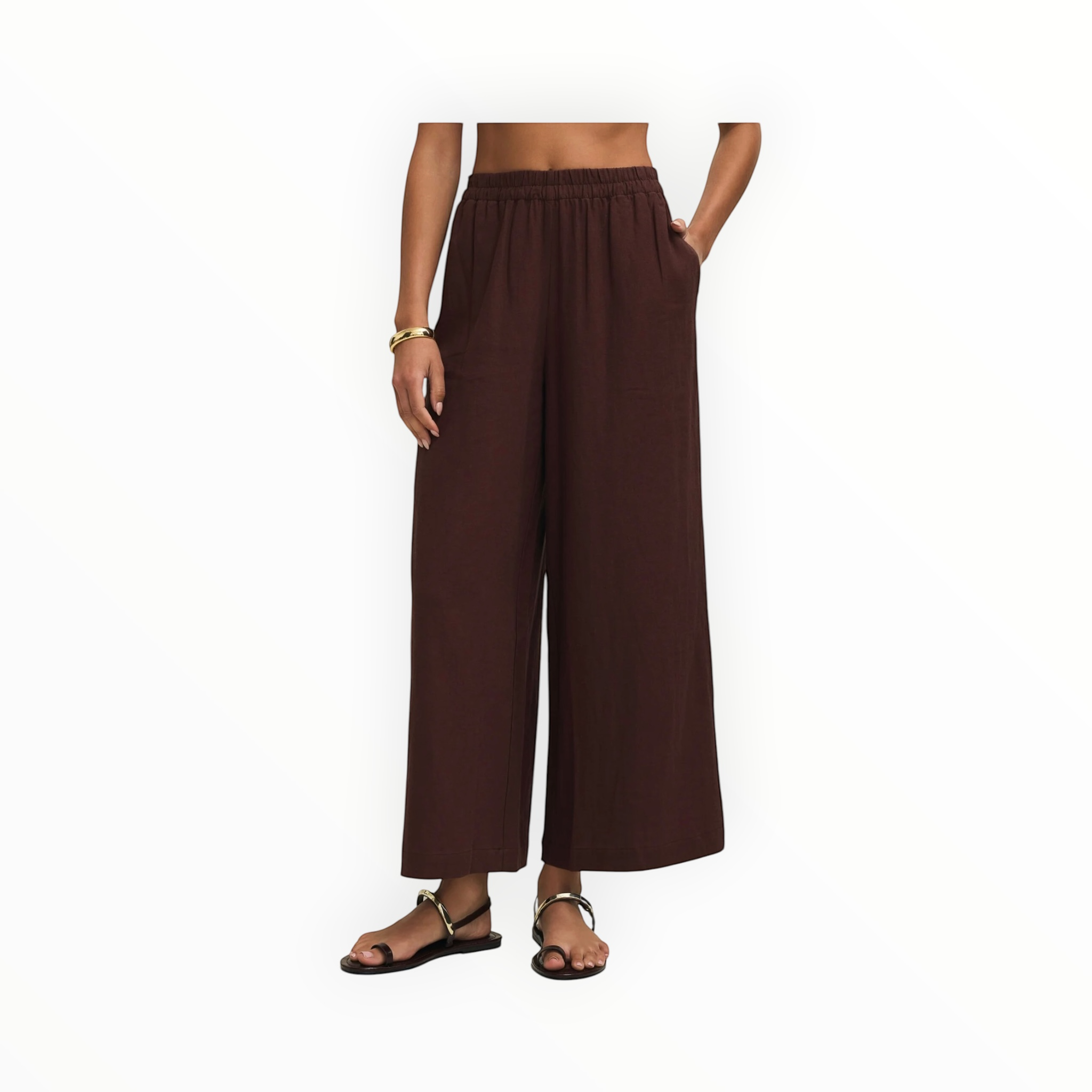 Z Supply Scout Linen Pant - Chocolate Cherry