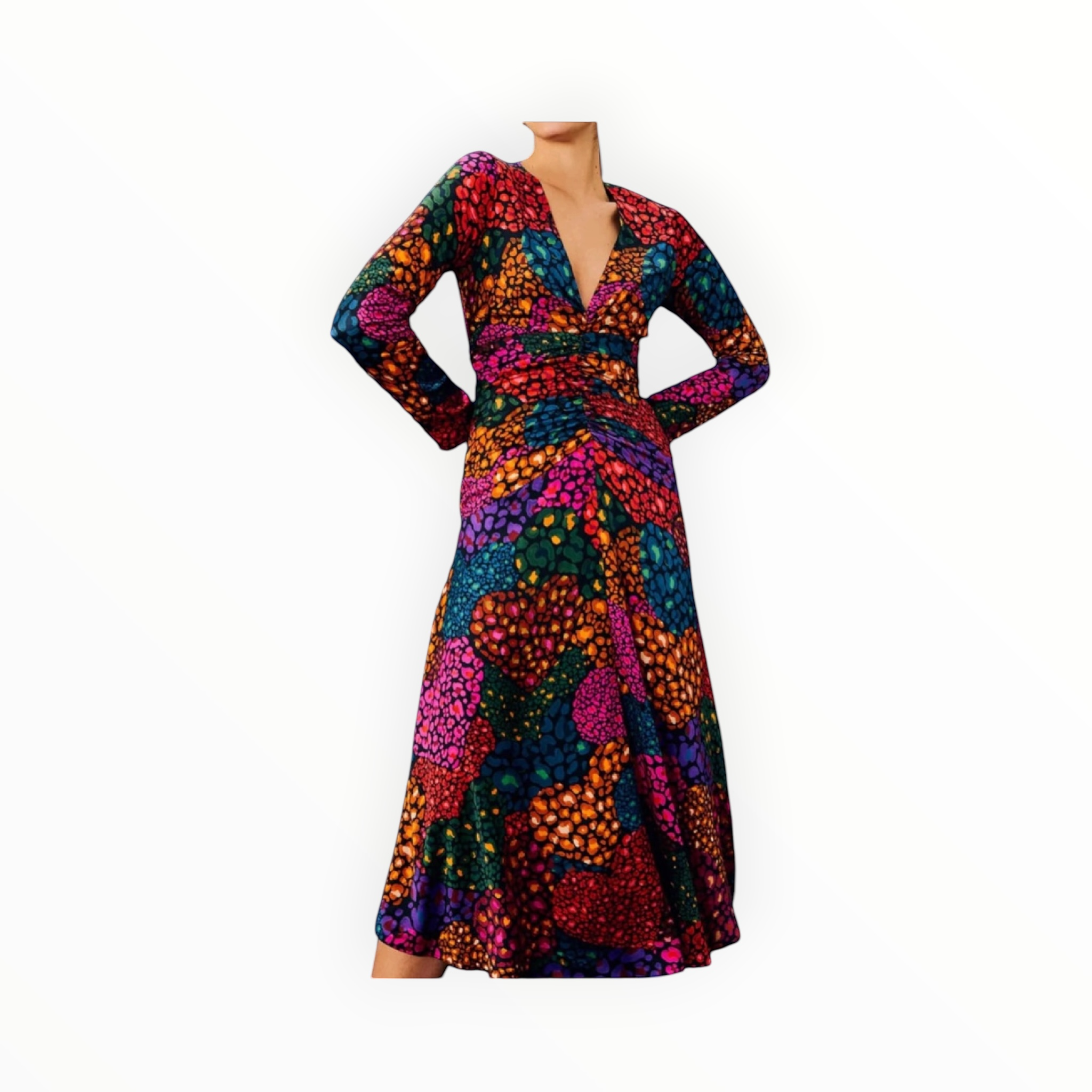 FARM Rio Midi Dress - Rainbow Hearts