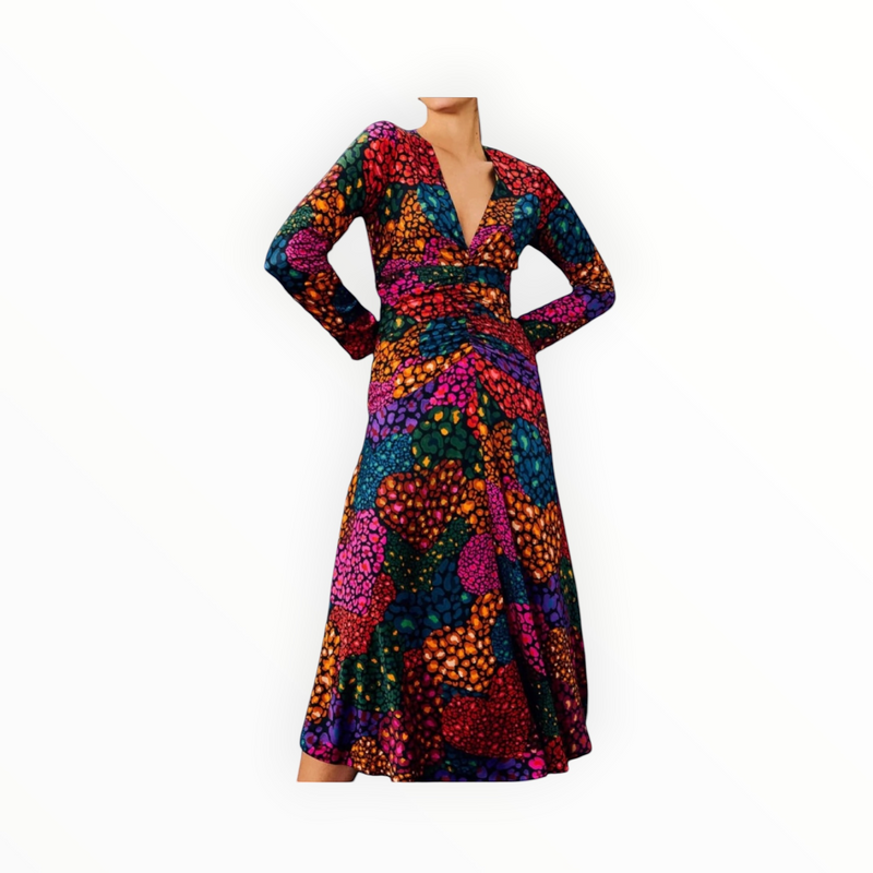 FARM Rio Midi Dress - Rainbow Hearts