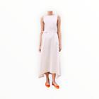 Beatrice .b Flared Dress Of Poplin With Elastic & Laces - White