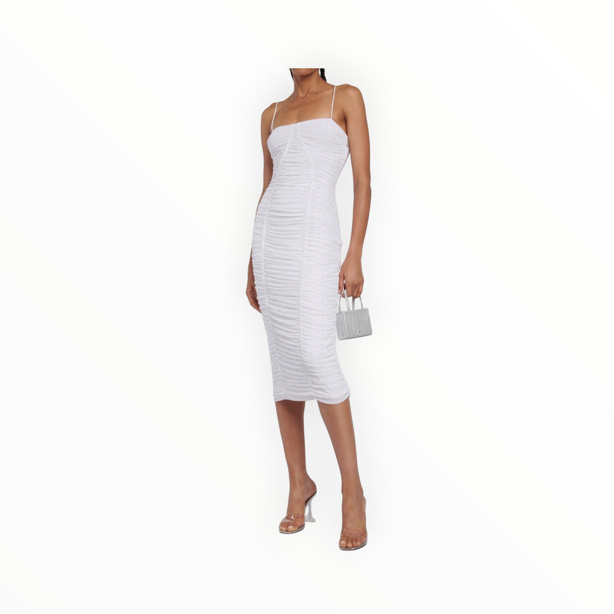 Rotate Birger Christensen Crystal Embellished Dress - White