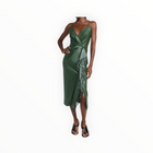 SIMKHAI Carlee Vegan Leather Dress - Hunter Green