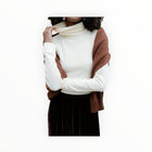 DONNI. The Baby Rib Turtleneck - Powder