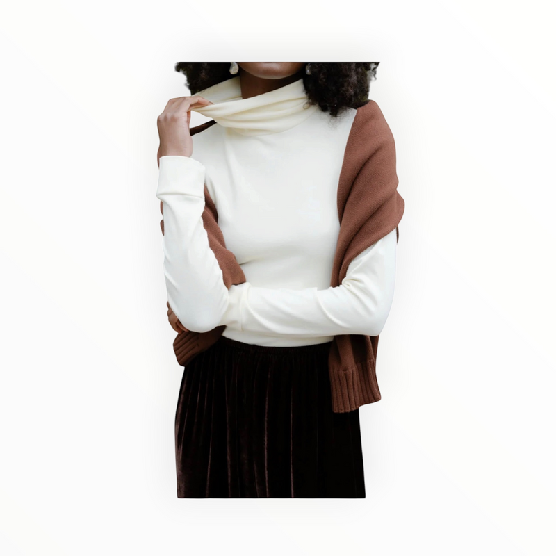DONNI. The Baby Rib Turtleneck - Powder