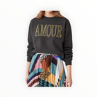 SUNCOO "Amour" Serge Sweatshirt - Carbon