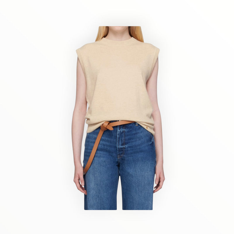 Anine Bing Ronan Cashmere Sweater - Beige