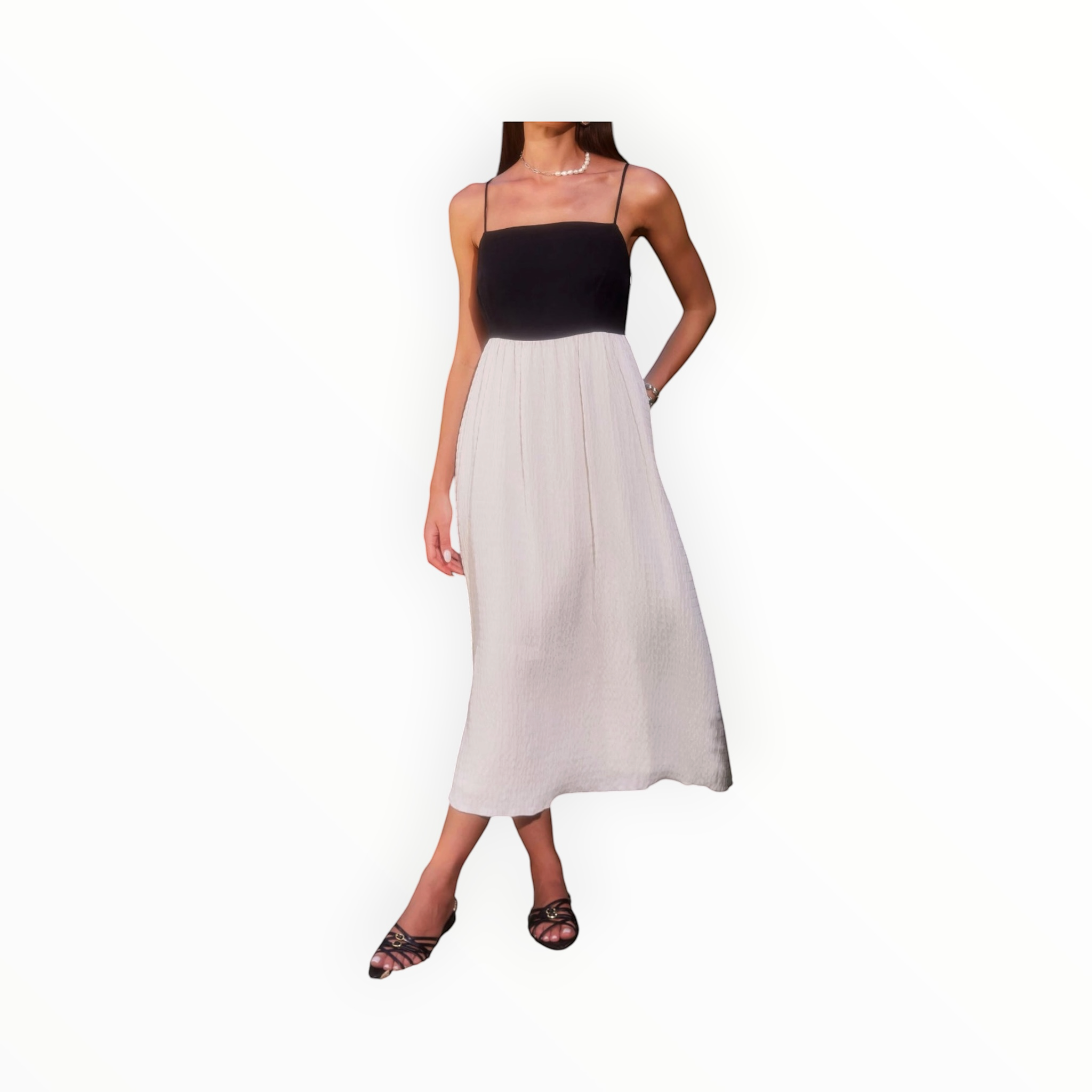 Fifteen Twenty Anetta Dress - Cream/Black