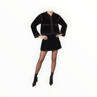 Cara Cara Velvet Chrissy Skirt -  Black
