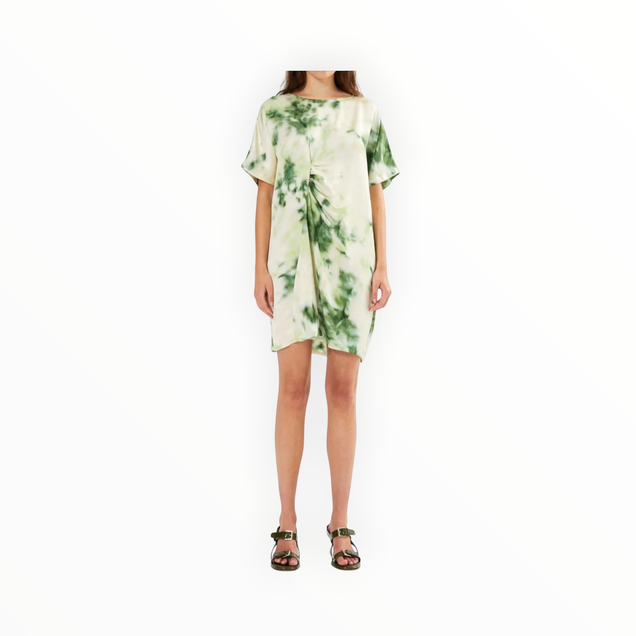 Rabens Saloner Inaz Fusion Dress - Green Combo