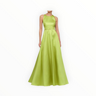 THEIA Minta Mikado Halter Gown - Herbal Drift