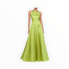 THEIA Minta Mikado Halter Gown - Herbal Drift