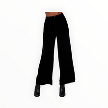 Bella Dahl Velvet Wide Leg Trouser - Black