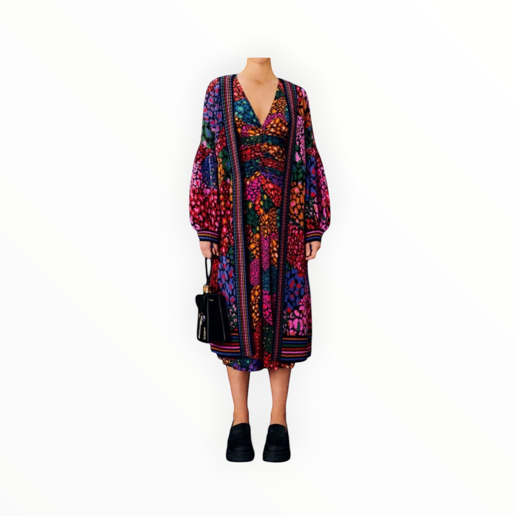 FARM Rio Midi Dress - Rainbow Hearts