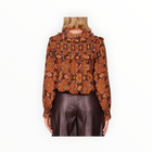 Cara Cara Michelle Blouse - Scarf Medallion Chai Tea