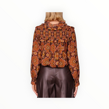 Cara Cara Michelle Blouse - Scarf Medallion Chai Tea