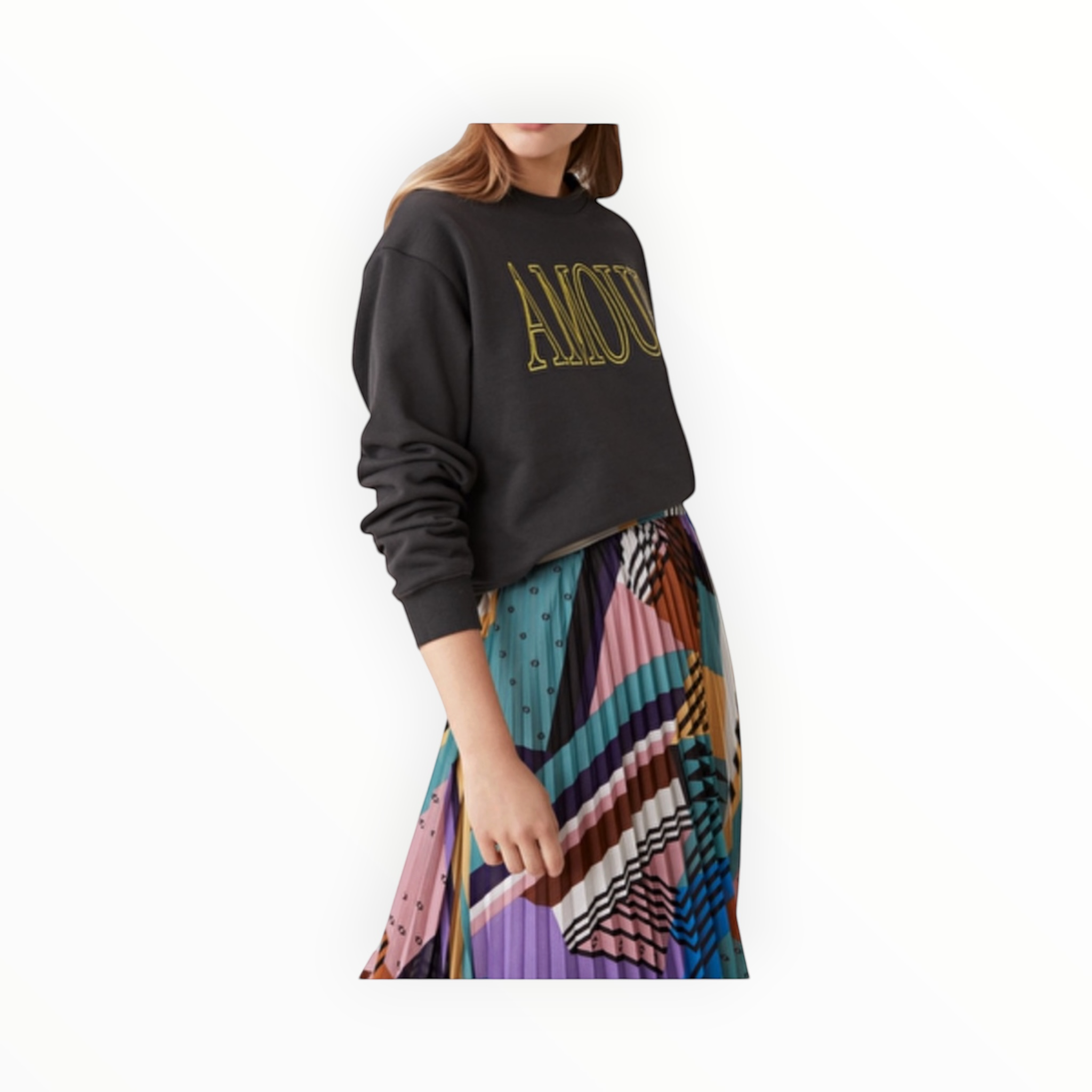 SUNCOO "Amour" Serge Sweatshirt - Carbon